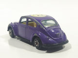 Vintage Yatming No. 1009 Volkswagen Beetle "Smile!" #9 Purple Die Cast Toy Car Vehicle