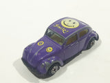 Vintage Yatming No. 1009 Volkswagen Beetle "Smile!" #9 Purple Die Cast Toy Car Vehicle