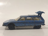 Vintage 1979 Lesney Matchbox Superfast No. 12 Citroen CX Blue Die Cast Toy Car Vehicle with Opening Rear Door