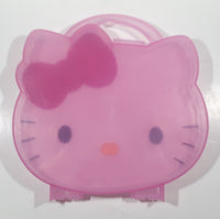 2012 Sanrio Hello Kitty Pink Stationery Storage Plastic Hinged Container