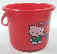 1994 Sanrio Hello Kitty Come On Everybody 3 1/2" Tall Plastic Pail Bucket Made in Japan