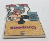 Monogram Products The Walt Disney Co. Mickey Mouse Talking On The Telephone "Coupons" Plastic Fridge Magnet