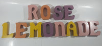 Orange, Yellow, Pink Block Letters 5" Tall Set of 12