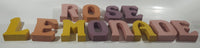 Orange, Yellow, Pink Block Letters 5" Tall Set of 12