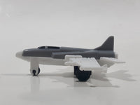 Fighter Jet Airplane Plastic Grey Toy Aircraft