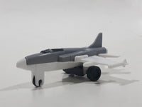 Fighter Jet Airplane Plastic Grey Toy Aircraft