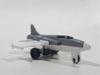 Fighter Jet Airplane Plastic Grey Toy Aircraft