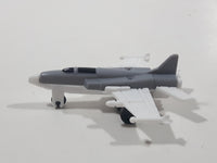 Fighter Jet Airplane Plastic Grey Toy Aircraft