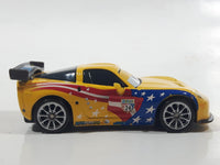 Disney Pixar Cars #24 Jeff Gorvette World Grand Prix Yellow Die Cast Toy Race Car Vehicle V2814