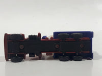 Unknown Brand Red Blue White Cement Mixer Truck Die Cast Toy Car Vehicle