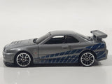 2020 Hot Wheels Fast & Furious Nissan Skyline GT-R R34 Silver Die Cast Toy Car Vehicle