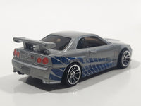 2020 Hot Wheels Fast & Furious Nissan Skyline GT-R R34 Silver Die Cast Toy Car Vehicle