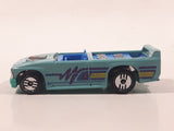 1990 Hot Wheels New Castings Mini Truck Turquoise Light Blue Die Cast Toy Car Vehicle