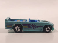 1990 Hot Wheels New Castings Mini Truck Turquoise Light Blue Die Cast Toy Car Vehicle