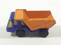 Vintage 1975 Lesney Matchbox Superfast No. 23 Atlas Dump Truck Blue and Orange  Die Cast Toy Car Vehicle