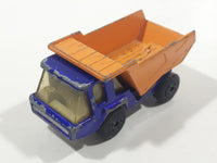 Vintage 1975 Lesney Matchbox Superfast No. 23 Atlas Dump Truck Blue and Orange  Die Cast Toy Car Vehicle