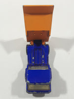 Vintage 1975 Lesney Matchbox Superfast No. 23 Atlas Dump Truck Blue and Orange  Die Cast Toy Car Vehicle