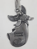 Forever Friends Angel Holding Heart Pewter Metal Christmas Tree Ornament