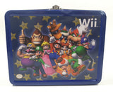 Nintendo Wii Gaming Console Super Mario Bros. Character Themed Dark Blue Tin Metal Lunch Box