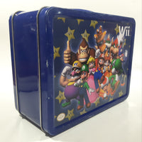 Nintendo Wii Gaming Console Super Mario Bros. Character Themed Dark Blue Tin Metal Lunch Box