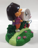 2003 ThinkTek Vicaom Nickelodeon Dora The Explorer Dora and Boots Plastic Singing Alarm Clock