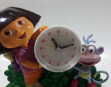 2003 ThinkTek Vicaom Nickelodeon Dora The Explorer Dora and Boots Plastic Singing Alarm Clock