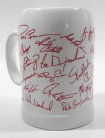 Rare Vintage Giftcraft Galaxy NHL Montreal Canadiens Les Canadiens 1988/89 Player Signatures 5 3/8" Tall Ceramic Beer Mug