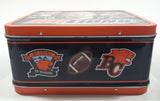 2003 CFL BC Lions Football Team 50 Seasons Est 1953 Dave Dickenson Quarterback Jason Clermont Slotback Orange and White Tin Metal Lunch Box