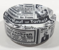 Bakauf ist Torheit Kleiner Wagen Antique Cars Black and White 3 3/8" Diameter Ceramic Ash Tray Made in Western Germany