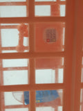 Vintage Light Pink 6 3/4" Tall British Plastic Telephone Booth Shaped Coin Bank
