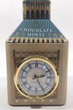 Vintage Walkers Chocolates of London Chocolate Mints Green and Golden Clock Tin Metal Container