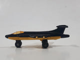 Vintage 1981 Lesney Matchbox S2 Jet Airplane Black and Yellow Die Cast Toy Aircraft with Folding Wings