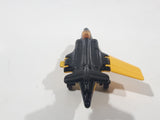 Vintage 1981 Lesney Matchbox S2 Jet Airplane Black and Yellow Die Cast Toy Aircraft with Folding Wings