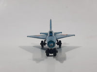 Vintage 1973 Lesney Matchbox Sky Busters SB-6 MIG 21 Fighter Jet Airplane Metallic Blue Die Cast Toy Aircraft