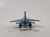 Vintage 1973 Lesney Matchbox Sky Busters SB-6 MIG 21 Fighter Jet Airplane Metallic Blue Die Cast Toy Aircraft