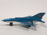 Vintage 1973 Lesney Matchbox Sky Busters SB-6 MIG 21 Fighter Jet Airplane Metallic Blue Die Cast Toy Aircraft