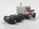 Vintage Yatming Kenworth Semi Tractor Truck 'White Wheels' White Die Cast Toy Car Vehicle