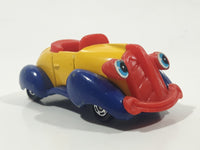 Vintage Tomy Tomica Walt Disney Productions No. 55-56 Donald Duck's Car Yellow Blue Red  Die Cast Toy Car Vehicle