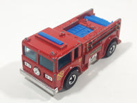 1982 Hot Wheels Fire Eater Red Fire Truck Die Cast Toy Car Vehicle - BW - Blue Lights - Hong Kong