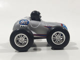 2002 NewRay #98 Silver wit Blue and Red Nose Pull Back Friction Die Cast Toy Car Vehicle