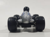 2002 NewRay #98 Silver wit Blue and Red Nose Pull Back Friction Die Cast Toy Car Vehicle
