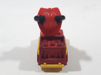 Vintage Tomy Walt Disney Production No. PD-2 Mickey Mouse Fireman Red and Yellow Plastic and Die Cast Metal Toy Car Fire Truck Firefighting Vehicle