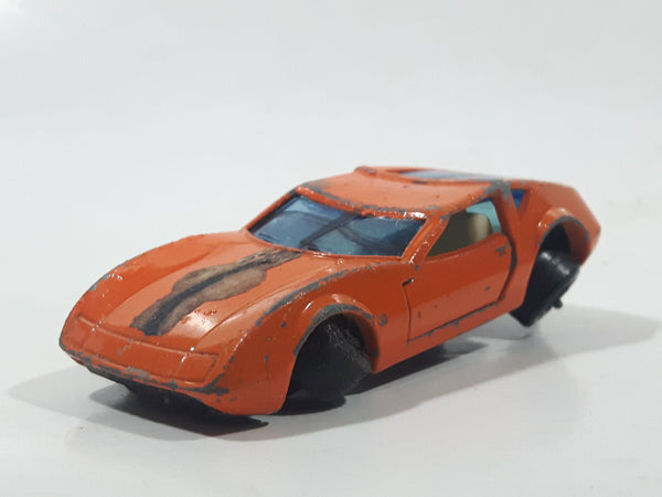 Vintage 1973 Lesney Matchbox Superfast No. 3 Monteverdi Hai Orange Die Cast Toy Car Vehicle with Opening Doors