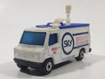 1995 Matchbox TV News Truck Van Sky Satellite Television White Die Cast Toy Car Vehicle