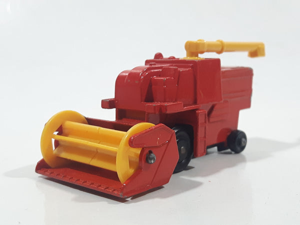 Vintage 1978 Lesney Matchbox No. 51 Combine Harvester Red Die Cast Toy Farming Machinery Equipment Vehicle