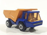 Vintage 1975 Lesney Matchbox Superfast No. 23 Atlas Dump Truck Blue and Orange  Die Cast Toy Car Vehicle