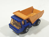 Vintage 1975 Lesney Matchbox Superfast No. 23 Atlas Dump Truck Blue and Orange  Die Cast Toy Car Vehicle