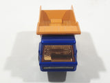 Vintage 1975 Lesney Matchbox Superfast No. 23 Atlas Dump Truck Blue and Orange  Die Cast Toy Car Vehicle