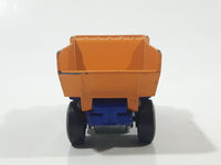 Vintage 1975 Lesney Matchbox Superfast No. 23 Atlas Dump Truck Blue and Orange  Die Cast Toy Car Vehicle