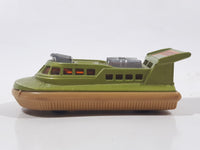 Vintage 1972 Lesney Matchbox Superfast Hovercraft No. 72 & 2 Green and Tan Die Cast Toy Watercraft Boat Rescue Emergency Vehicle Made in England